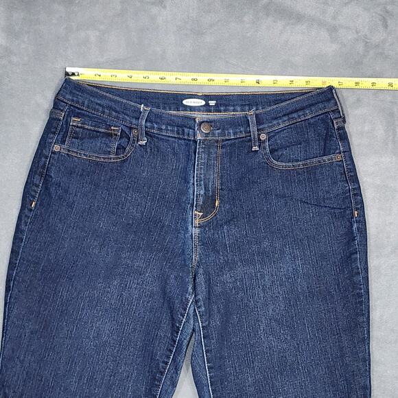 Old Navy Curvy Skinny Jeans Mid Rise Size 12 Long Dark Wash - Picture 7 of 7